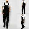 Herren Jeans Männer Knöchelstifte Hosen Jeans Overalls Taschen ein Stück hoher Taille Schlanker Streetwear Solid Washington Patchwork