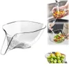 シンク蛇口セットMtifunctional Drainage Basket Salad Draining Bowl Vegetable Basin Rice Plastic Fruit Plate家庭用ドロッティア2