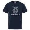 T-shirts masculins T-shirt pour hommes décontractés une chanson de glace et de feu T-shirt valar morghulis imprimé t-shirts d'été coton coton court slve vêtements respirant y240429