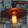 Lampe murale 2023 Retro Iron Industrial Water Pipe de goard vintage Gloft Sconce Creative à côté des lampes E27 Edison Home Light Drop Drop délivre DHOS5