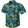 Men's Casual Shirts Hawaiian Full Print Short Sleeve Floral Button Down Tropical Shirt For Men Summer Holiday Beach Aloha TShirt