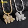 Iced Little Chimp -hanger 925 SILVER VVS Moissanite Gorilla Hangers Hip Hop Fashion King Kong 18k Gold CompatedDesigner sieraden