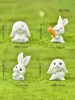 Décorations 4pcsminiatiture Modèle de lapin mini lapin figurine bourse de bureau