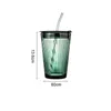 Green de phoque verte des tasses en verre pêne gobelers cafés à eau froide boisson glacée berceau 450 ml