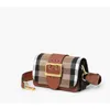 Draagtas high definition dames plaid canvas brede riem onderarm echt lederen orgel single crossbody klein vierkant