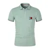 2024 Mode Polo Shirt Heren Casual Solid Color Slim Fit Mens Polos Summer Fashion Mens Clothing Top 240428