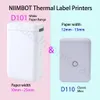Niimbot Original D101 열 라벨 프린터 클래식 미니 잉크리스 D110 Bluetooth 무선 케이블 열 보석 라벨 제조 용지 240429