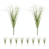 Decoratieve bloemen 10 stks kunstmatige planten gras struiken levensecht groen stengels nep