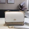 High-end Trendy Designer Diagonal Bag Olay New Bag Womens Glacier White Milk Tea Color Small Square Klare Chain Organ Bag