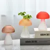 Vase Desktop Glass Mushroom Shape Planter Hydroponics Vase Vase Frosted with Home Decoration Terrarium Stand