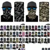 Masques de fête extérieurs Scarpe magique sans couture Ski Camo Camo Half Face Mask Bandana Necher Bandband Turban Cycling Drop Livrot Home Gard Dh7at