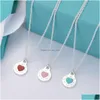 Hanger kettingen S925 Sier Sweet Love Heart Designer ketting voor vrouwen Cross Chain Cute Pink Blue Red Choker Luxuremerk Elegant Dhylf