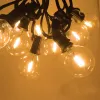 Decorações G40 Lâmpadas E12 5V 110V 220V 1W Blobe Blobe Bulbs String String Light Indoor Patio Decoração de jardim de casa quente Branco branco