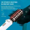 Hårtorkar Kemei 2in1 Hot Air Brush Styling Dryer Hushållssalong Rotary Torkning 2-i-1 Electric Curling Comb Q2404291
