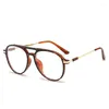Sonnenbrille Vintage Doppelstrahl -Lesebrille für Männer Anti Blue Light Square Frame Presbyopia Brille Fertige verschreibungspflichtige Esyywear