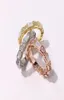 Fashion Brand Band Ring Punk Silver Silver Femme Rose Gold en acier inoxydable Green Amber Spike Anneaux Bijoux pour hommes Women9423895