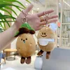 Keychains créatifs mignons en peluche de pomme de terre porte-clés de portefeuille drôle de légume jouet kawaii sac pendentif accessoires de clés cadeau pour garçons filles