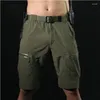 Herren-Shorts Tactical Werkzeug Herren Sommer Schnell trocken Multi-Pockets Sport mittlere Hosen wasserdichte Verschleiß-resistente Kletterverkleidung