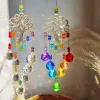 Dekorationer Suncatcher Crystal Dream Catcher Window Wind Chimes Light Catcher Rainbow Prism Crystal Hanging Pendant Home Garden Decoration