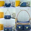 Denim vintage ontwerper schoudertas dames tote luxurys tassen handtas reizen louiseviution tas carryall oude bloem onderarm tas rugzak goud hardware zak 4487