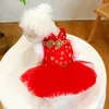 Vêtements de chien chinois noue noue vêtements robe tang costume