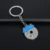 Keychains Disc Keychain Wheel Standard Key Chain Car Modèle de frein Modèle de frein 3D Métal Pièce Turbo Keyring Gadget Gadget