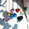 Décorations de jardin 30 mm Crystal Suncatcher Coeur Forme Prism ChandelieParts Perles Garland Sun Catcher DIY Ornements de décoration suspendue