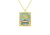 Colliers pendants Colliers de tarot en strass CZ colorés pour femmes Moon Sun Star Tag Astologie Bijoux céleste vintage Wholelsal4590610