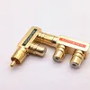 new 2024 Monster Copper Gold-Plated Lotus One Divided RCA Male to 2rca Female Audio Signal Converter Converter Splitter Adapter Cable