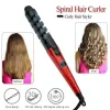 Irons Plastic Automatic Curling Iron Portable AntiStatic Antiscalding Curling Iron Wand Fast Heating Spiral Hair Curler Women