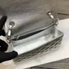 12a upgrade spiegelkwaliteit klassieke klep zak 17 cm ontwerper echte lederen lamskijnzintas zwart goud zilver gewatteerde portemonnee handtas crossbody schouderketting tas