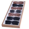 Display Wooden Pen Storage Box Earring Necklace Sunglasses Organizer Display Tray Glasses Display Stand Rack Holder Jewelry Organizer