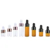 Bouteilles de rangement 100pcs 1/2/3/5 ml mini compte-great en verre petit flacons d'huile essentiels voyage rechargeable de parfum de diy contenant des gouttes oculaires