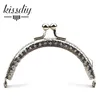 10PCS 8.5cmSemicircle Metal Purse Frame Kiss Clasp Handle For Bag Sewing Craft Tailor Sewer Bag Accessory Mix Color wholesale 240419