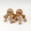 Sale Mini Six Legs Smilesing Face Wooden Massager Portable Anti Cellulite Scalp Roller