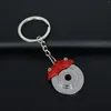 Keychains Disc Keychain Wheel Standard Key Chain Car Modèle de frein Modèle de frein 3D Métal Pièce Turbo Keyring Gadget Gadget