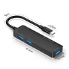 4-Port USB HUB 3.0 Ultra İnce Veri MacBook, Mac Pro/Mini, IMAC, Surface Pro, XPS, Notebook PC, USBC Hub için