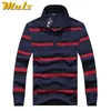 Coton Polos Hommes à manches longues Polo Polo printemps automne robe masculine rayée Classic Business Père Gift Drop Ship 240426