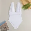 2024 New Solid Shoulder Sexy Bikini Swimsuit en