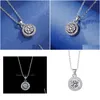 Pendant Necklaces S925 Sterling Sier Sailormoon Round Big Shining Crystal Stone Cubic Cz Zircon Diamond Designer Necklace With Box C Dhaql