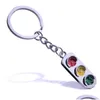 Party Favor Traffic Light Keychain Wedding And Gift Alloy Car Key Ring Metal Bag Pendant Drop Delivery Home Garden Festive Supplies Ev Dhwqx