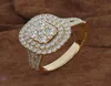 14K Rose Gold 2 Carats Anneau de diamant pour femmes Square Bizuteria Gemstone Silver 925 bijoux Bague Moisanite Anneaux pour femme B5180221