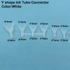 50pcs Tubo di inchiostro Y Connettore a forma di forma 3x2mm 4x3mm 5x3mm 6x4 mm tubi tubola di plastica Y Porta adattatore articolare stampante con solvente UV 240420