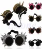 Vintage Retro Victorian Gothic Cosplay Rivet Steampunk Goggles Glasögon Svetsning Punk 5 Colors WY270318356314