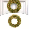 Decorative Flowers 40CM Spring Berry Garland Rattan Wreath Artificial Flower Door Hang Easter Home Shopping Mall Wedding Decoration