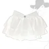 Skirts Gidyq White Ruffles Mini Skirt Women Korean Fashion Casual Kawaii Ball Gown Ladies Solid High Sexy Female Lined Summer