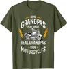 Herr t-shirts herrar några grandpas spela bingo riktiga grandpas rida motorcyklar t-shirt funky mens ts personzed tshirts bomull casual t240425