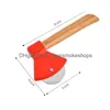 Autres outils de cuisine Fruit Vegetable Axe Bamboo Handle Pizza Cutter Rotation Blade Home Out Tool Wholesale Drop Living Garden Kit DHGJC