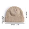 Mütze/Skull Caps Winter warme Beanies lässige Kurzfaden Hip Hop Hut Erwachsene Männer weibliche Wollgestrickte Schädel Cap Elastic Unisex Melonkappe Frauen Männlich D240429