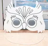 Kindergarten Painting Handmade DIY Graffiti Blank Mask Art Material Owl Cartoon Paper Mask Painting Suitable for Children3094522